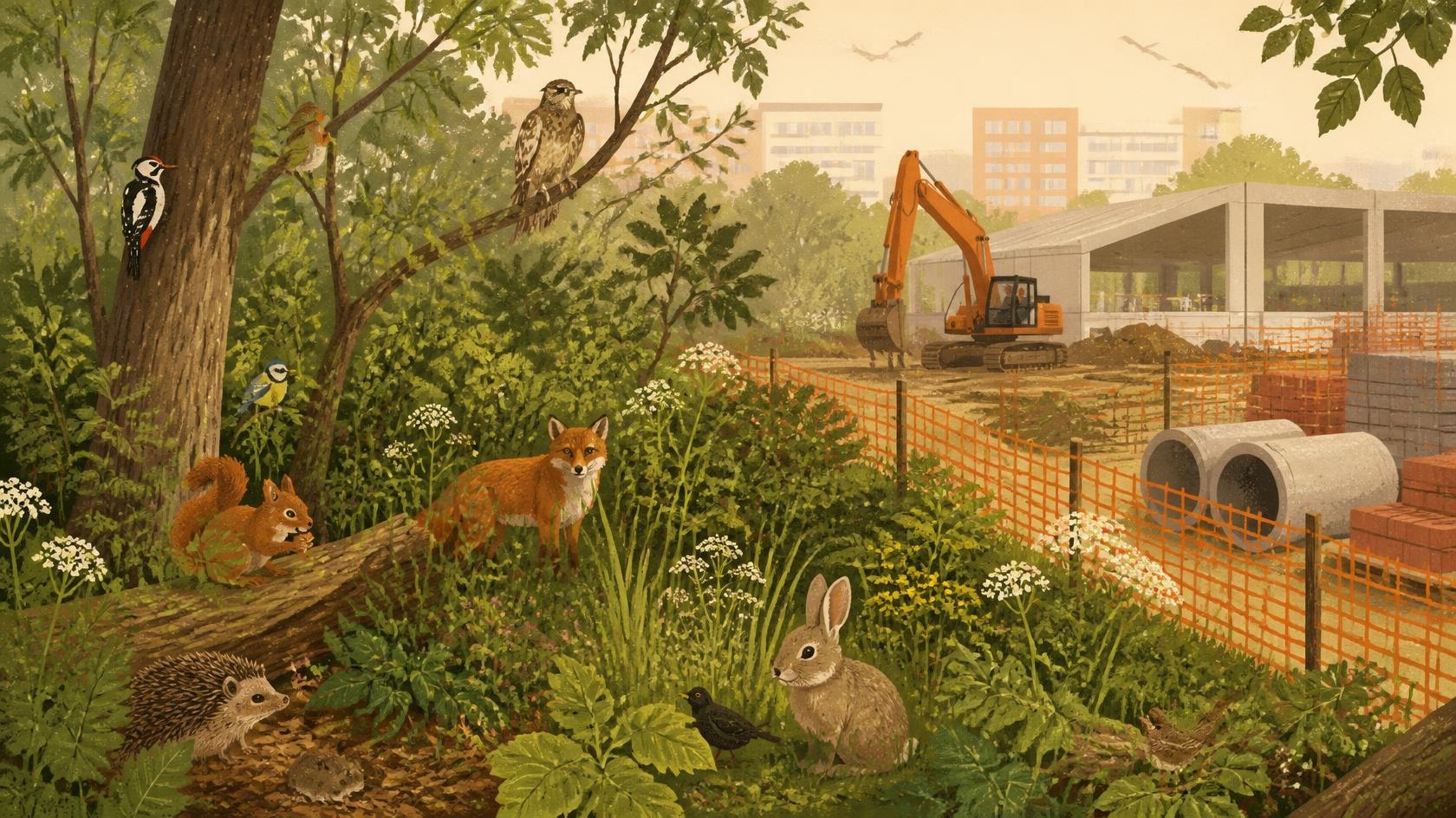 A woodland razed for a Conad