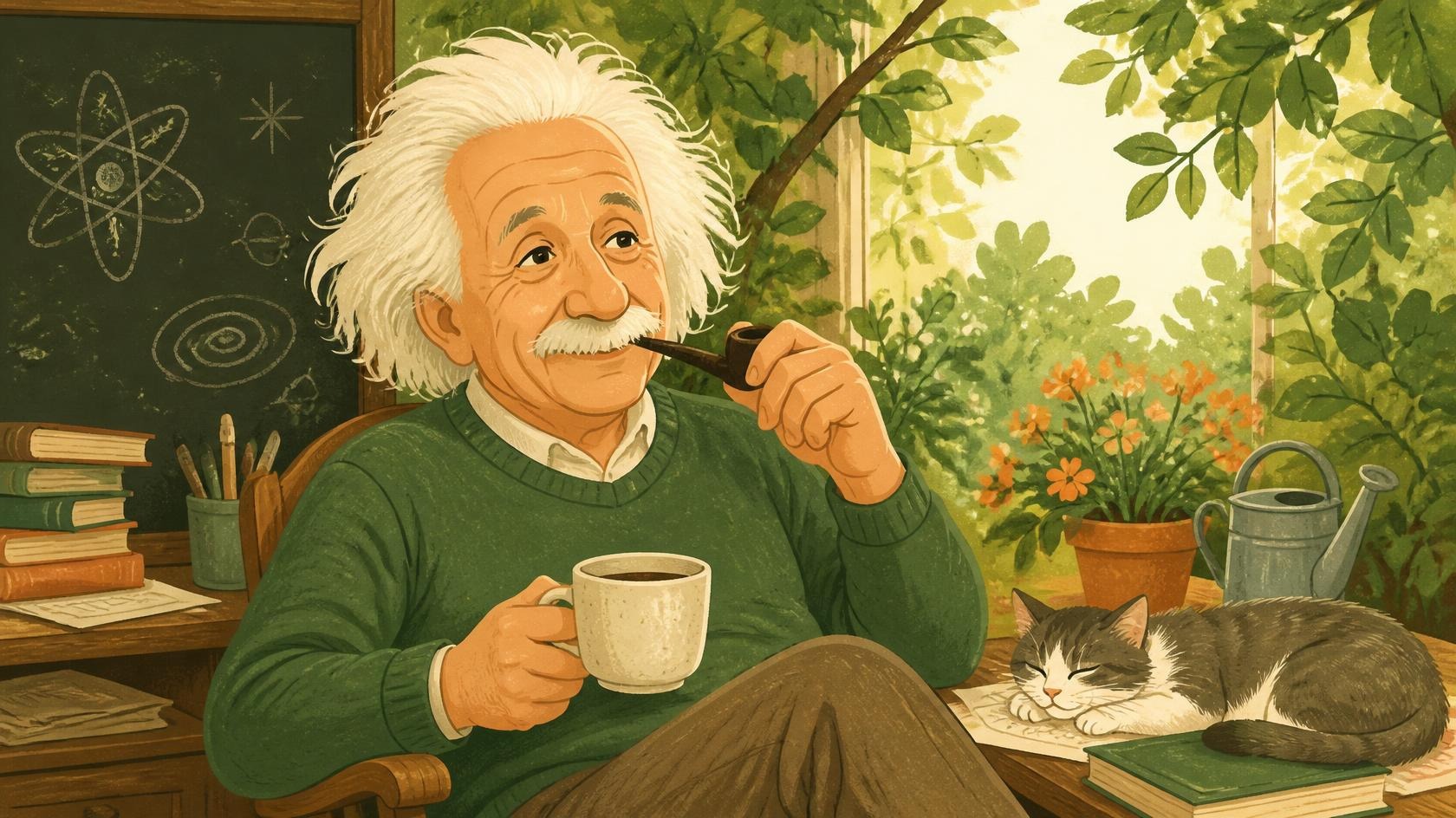Happy, the Einstein way