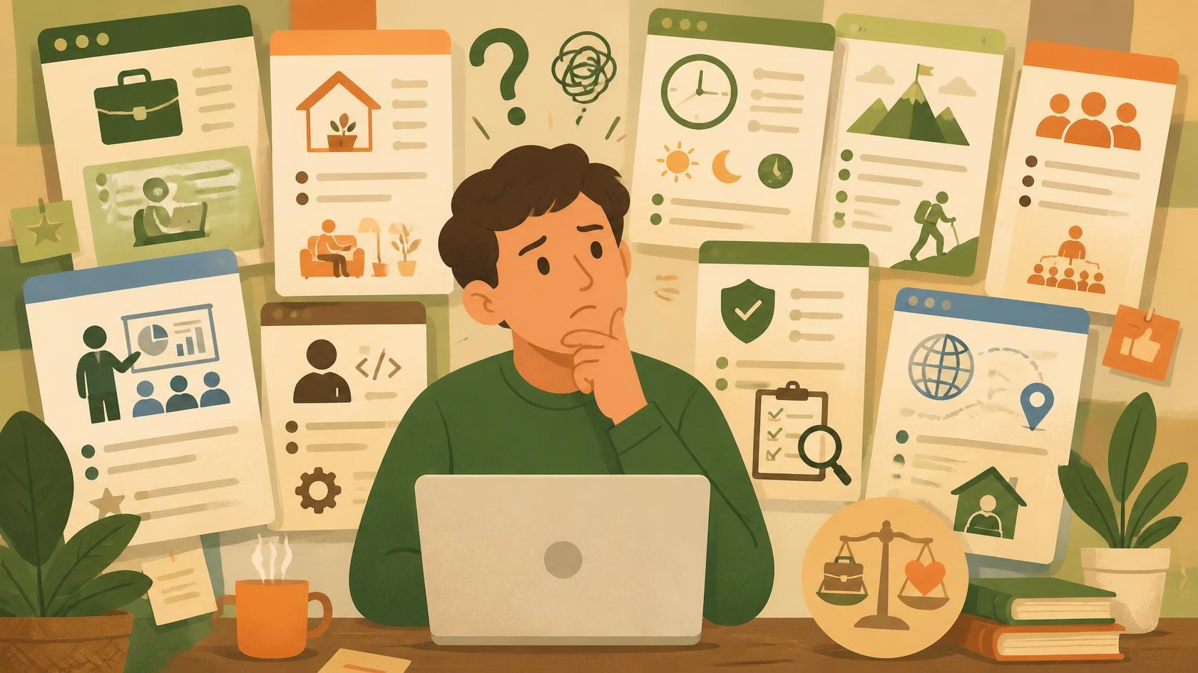 Job listings out of focus